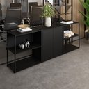 Ver imagem 1 de Armário para Escritório e 2 Estantes Industriais F5 Office Cor:preto