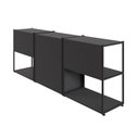 Ver imagem 4 de Armário para Escritório e 2 Estantes Industriais F5 Office Cor:preto