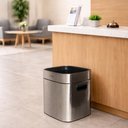 Ver imagem 2 de Lixeira Tramontina Square 8l Aço Inox sem Tampa Escritórios Recepções Home Office