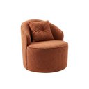 Ver imagem 3 de Poltrona Orgânica Decorativa Confortável Amore Bouclê Terracota - Montanari'S Decor