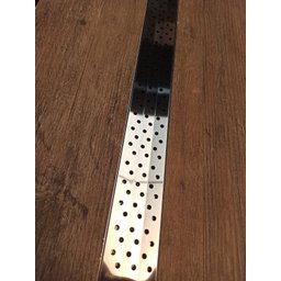Ralo Linear 7,5cm x 50cm Inox 304 concava com suporte e Tela Anti Insetos Borda de Piscina Varanda F - 4
