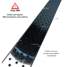 Ralo Linear 7,5cm x 50cm Inox 304 concava com suporte e Tela Anti Insetos Borda de Piscina Varanda F - 2
