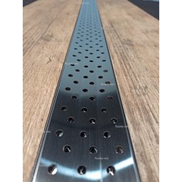 Ralo Linear 7,5cm x 50cm Inox 304 concava com suporte e Tela Anti Insetos Borda de Piscina Varanda F - 5