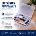 Ver imagem 4 de Organizador Comprimidos Caixa Box 30cm Divisorias Adaptaveis Estojo Multiuso Porta Maleta Grande Pes