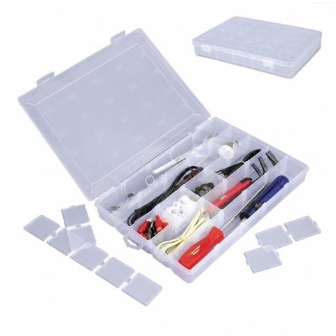 Organizador Comprimidos Caixa Box 30cm Divisorias Adaptaveis Estojo Multiuso Porta Maleta Grande Pes