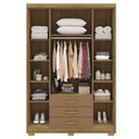 Ver imagem 2 de Guarda Roupa Solteiro 120 Cm 4 Portas 10088 Nature Camarim Vlr
