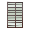 Ver imagem 1 de Porta Correr c/Trav.2F.Móv.210x120 Elite c/Fechad.Tet.V.Lis.Marrom Corten Brimak