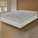 Ver imagem 1 de Cama Box Branca + Colchão Casal Andes Liso Branco Espuma D20 138x188x51cm
