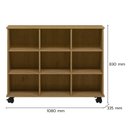 Ver imagem 2 de Nicho Organizador com 9 Nichos e Rodízios Cor Freijo - Qmovi