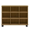 Ver imagem 3 de Nicho Organizador com 9 Nichos e Rodízios Cor Freijo - Qmovi