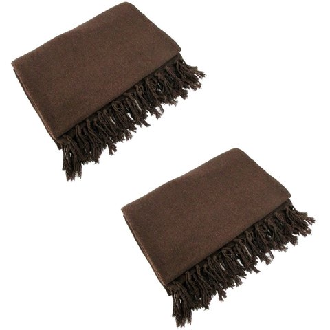 Kit 2 Mantas para Sofá Tipo Manta Capa de Sofá 2,40 X 1,80 Várias Cores:marrom