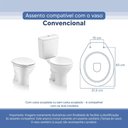 Ver imagem 3 de Tampa Vaso Sanitário Poliester Acrilico Oval Convencional Universal Branco para Bacia Todas As