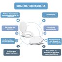 Ver imagem 4 de Tampa Vaso Sanitário Poliester Acrilico Oval Convencional Universal Branco para Bacia Todas As