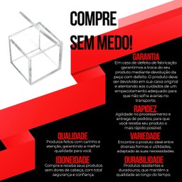 Caixa em Acrílico com Tampa Articulada 5x5x5 Cm 9 Un - 6