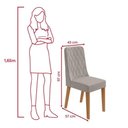 Ver imagem 4 de Conjunto Sala de Jantar Mesa Easy Pop 170x90cm Tampo Vidro/mdf com 6 Cadeiras Seat Veludo Liso