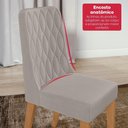Ver mais imagens de Conjunto Sala de Jantar Mesa Easy Pop 170x90cm Tampo Vidro/mdf com 6 Cadeiras Seat Veludo Liso
