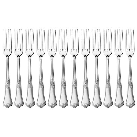 Kit 12 Garfos Mesa de Inox Classique 493-002p Hercules