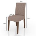 Ver imagem 7 de Conjunto Sala de Jantar Mesa com Tampo Chanfrado Kate 4 Cadeiras Estofadas Jade Poliman