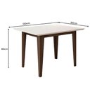 Ver imagem 4 de Conjunto Sala de Jantar Mesa com Tampo Chanfrado Kate 4 Cadeiras Estofadas Jade Poliman