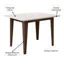 Ver imagem 3 de Conjunto Sala de Jantar Mesa com Tampo Chanfrado Kate 4 Cadeiras Estofadas Jade Poliman