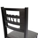 Ver imagem 5 de Kit 2 Cadeiras Madeira Assento Estofado e Encosto Ripado Afrodite Preto