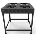 Ver imagem 1 de Fogão Industrial 4 Bocas Baixa Pressão Sem Forno Realce Cr220 Preto Preto N/a