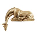 Ver imagem 1 de Escultura Decorativa Girafa em Poliresina Dourada 28cm 17458 Mart