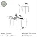 Ver imagem 7 de Conjunto de Jantar Mesa 4 Cadeiras Mdf