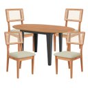 Ver imagem 1 de Conjunto de Jantar Mesa 4 Cadeiras Mdf
