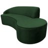 Sofá Curvo 03 Lugares 210cm Eron Veludo Verde - CasaePoltrona - 8