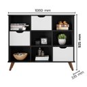 Ver imagem 3 de Nicho Organizador c/ 3 Gavetas Vintage Haia Q01 Preto/Branco - ADJ Decor