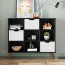 Ver imagem 2 de Nicho Organizador c/ 3 Gavetas Vintage Haia Q01 Preto/Branco - ADJ Decor