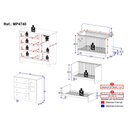 Ver imagem 4 de Berço 3 em 1 para Colchão 130x60cm com Cômoda 1 Porta 4 Gavetas Sol Multimóveis Mp4740 Branco