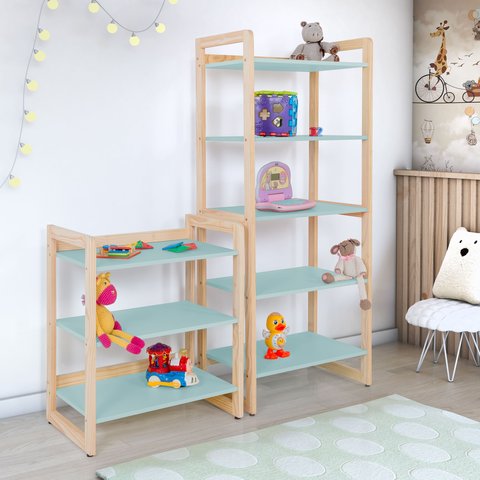Conjunto Estantes Multiuso Colorê Infantil:menta