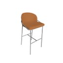 Ver imagem 2 de Banqueta Média para Bancada Base Ferro Champanhe Jbv Móveis: Boucle Terracota