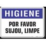 PLACA HIGIENE POR FAVOR SUJOU LIMPE - 1