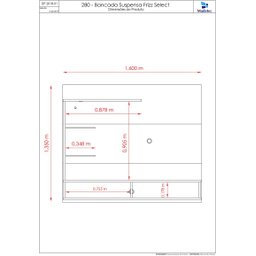 Bancada Suspensa Frizz Select para TV de até 50 polegadas - JADE / OLIVA - Madetec - 3