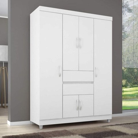 Guarda-Roupa Casal 6 Portas 2 Gavetas Ecom Ii Demóbile