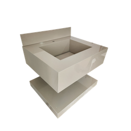 Lavatorio em Porcelanato com Prateleira 60x50 Bege - 2