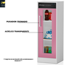 Mini Geladeira Refrigerador Infantil Com Visor Transparente:Rosa - 5