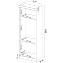 Ver imagem 3 de Armário Modena Modulado 2 portas Branco - Demóbile