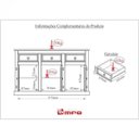 Ver imagem 2 de Buffet 3 Portas 3 Gavetas Rustic Line