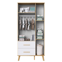 Ver imagem 5 de Guarda Roupa Infantil Peroba Sky 3 Portas Cor Branco/amêndoa