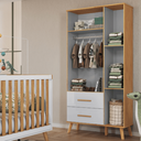 Ver imagem 4 de Guarda Roupa Infantil Peroba Sky 3 Portas Cor Branco/amêndoa