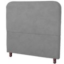 Ver imagem 1 de Cabeceira Casal King Size Estofada para Cama Box Lizza Veludo Cor Cinza Claro
