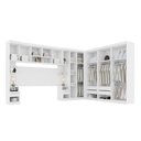 Ver imagem 2 de Quarto Modulado Casal Poliman Star 8 Peças Branco