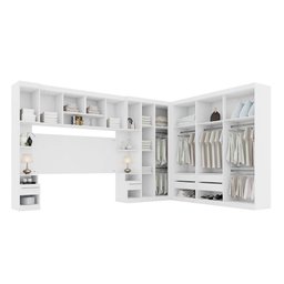 Quarto Modulado Casal Poliman Star 8 Peças Branco - 2 Quarto Modulado Casal Poliman Star 8 Peças Branco - 2