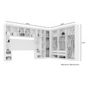 Ver imagem 3 de Quarto Modulado Casal Poliman Star 8 Peças Branco