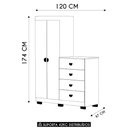 Ver imagem 4 de Guarda Roupa Cômoda 4 Gavetas 120cm Rita Fendi V02 - Mpozenato