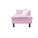 Ver imagem 5 de Recamier Decorativo Divã Amsterdã 147cm Lado Direito Couro Rosa Bebê